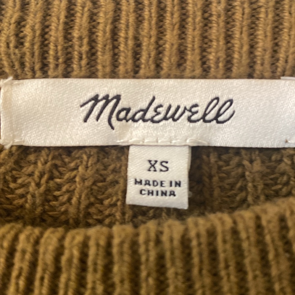 Madewell Patch Pocket Knit Pullover Sweeter Olive… - image 7